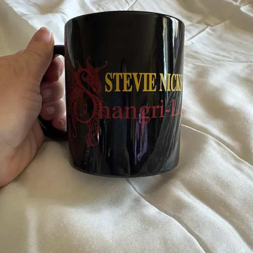 Stevie Nicks Shangri-La Tour Black Coffee Mug Fleetwood Mac Collectible